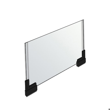 Azar Displays Two-Sided Large Acrylic Sign Holder With Magnetic Boots 11''W X 7''H, 2PK 109907